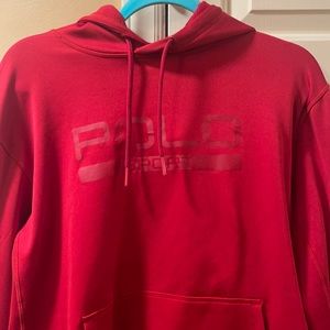 Red polo sport hoodie, size M